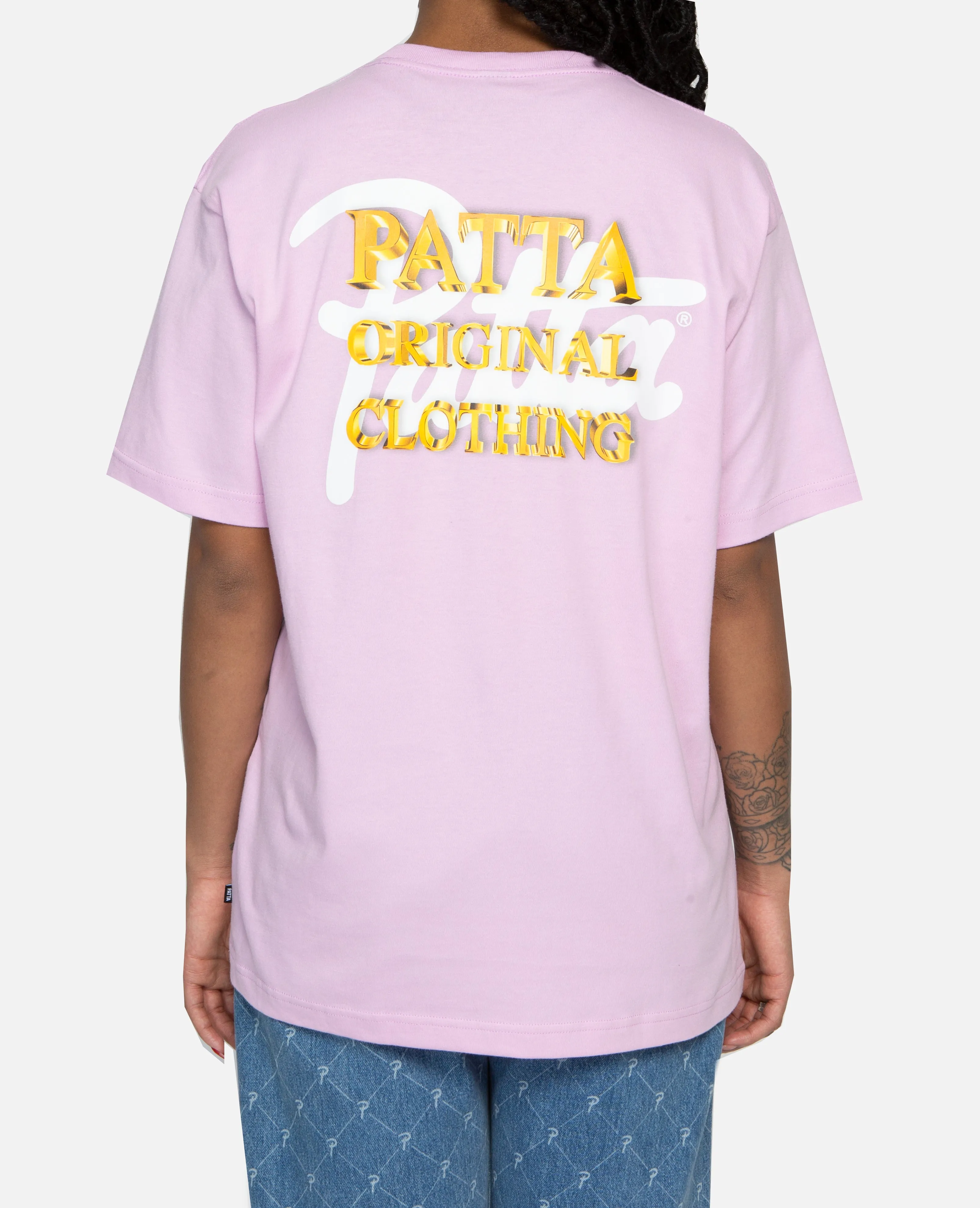 Patta Gold Logo T-Shirt (Orchid Bouquet) sold by Patta product image thumbnail 5