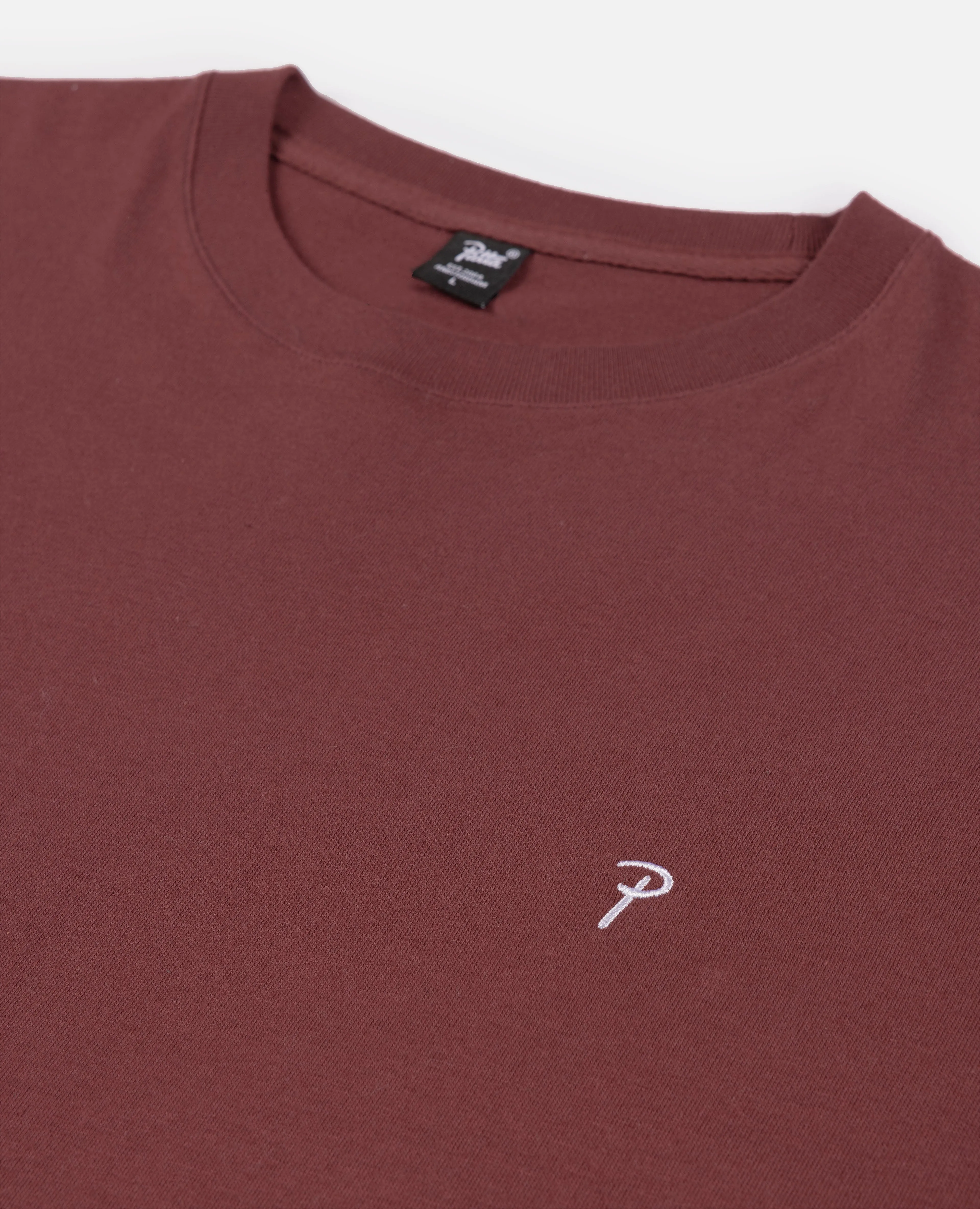 Patta Basic Script P T- Shirt (Tawny Port) sold by Patta product image thumbnail 3