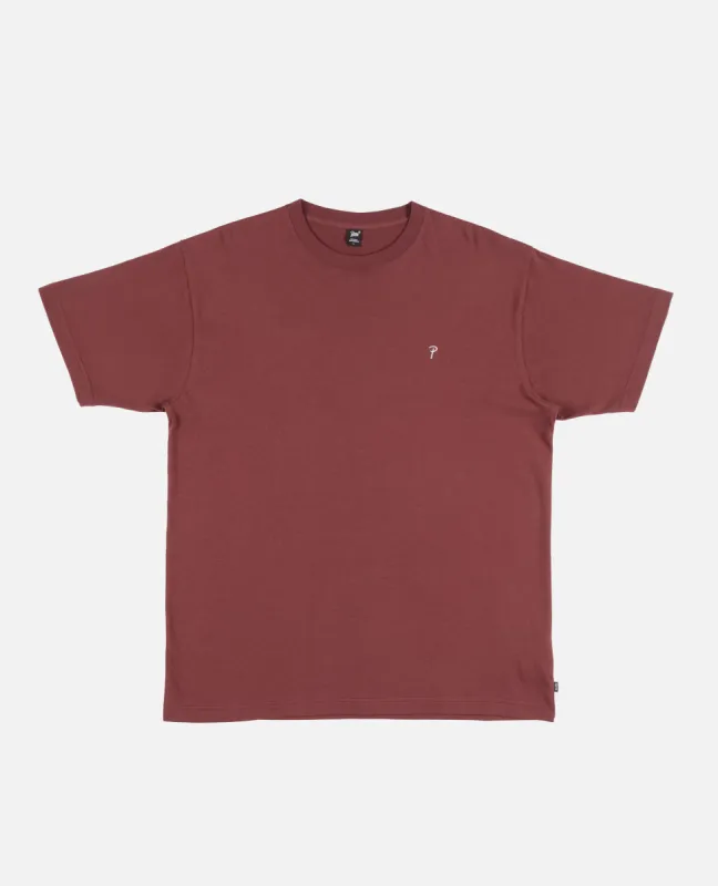 Patta Basic Script P T- Shirt (Tawny Port) sold by Patta