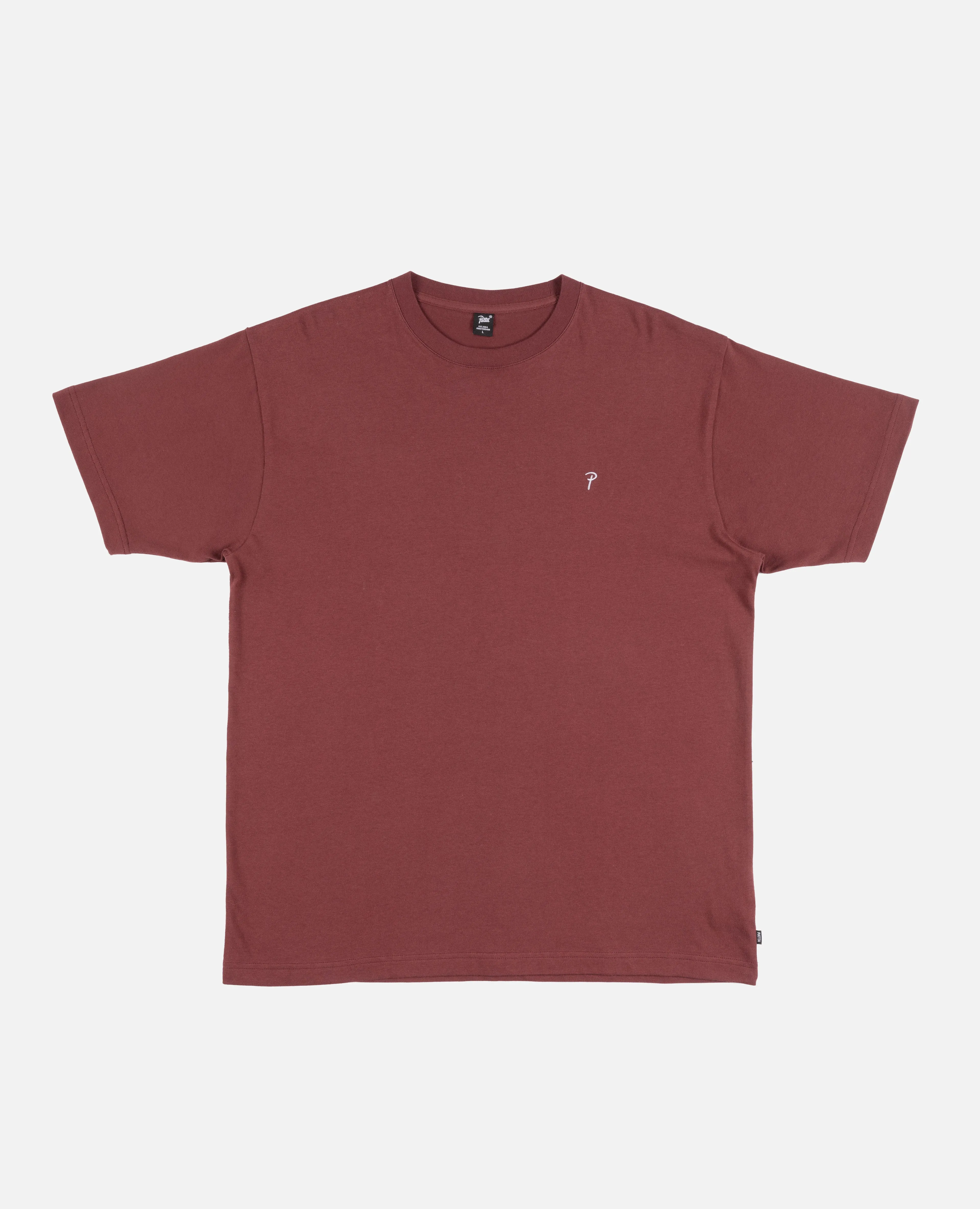 Patta Basic Script P T- Shirt (Tawny Port) sold by Patta