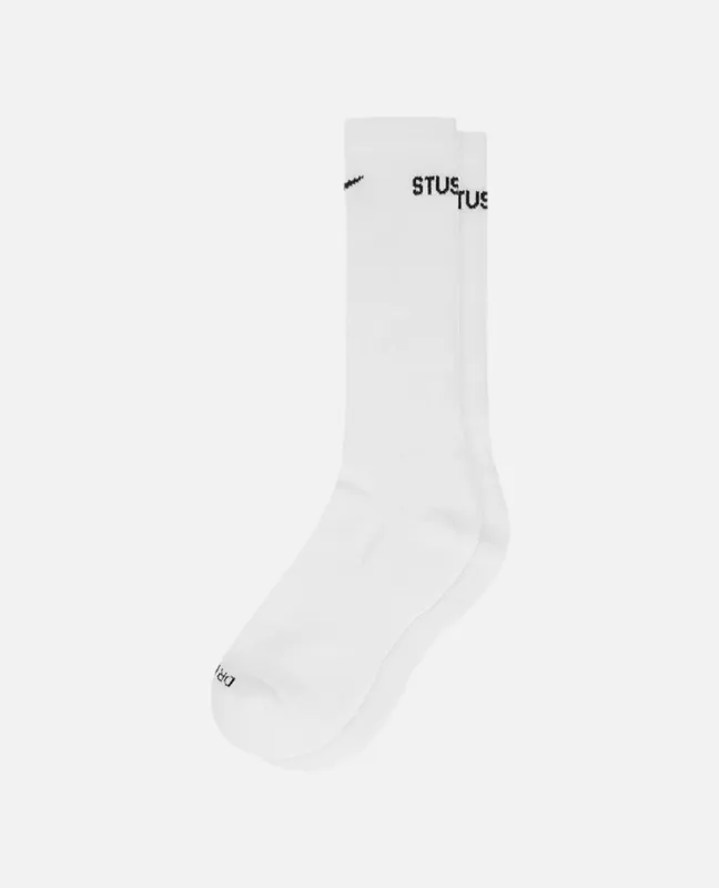 Nike x Stussy Dri-Fit Crew Socks (White/Black) sold by Patta