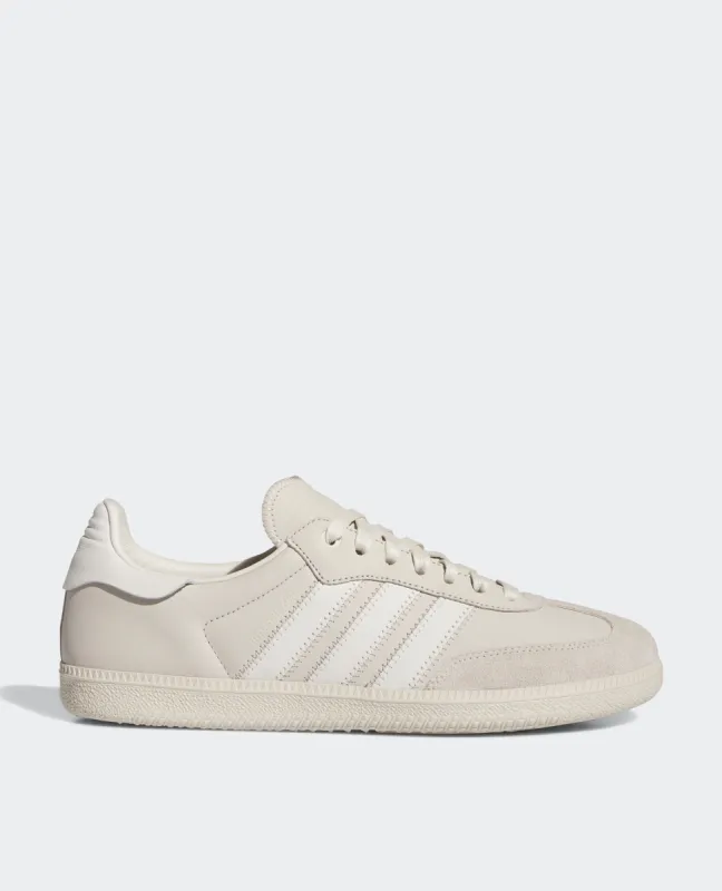 adidas Originals x Pharrell Williams Humanrace Samba (Cloud White/Alumin) sold by Patta