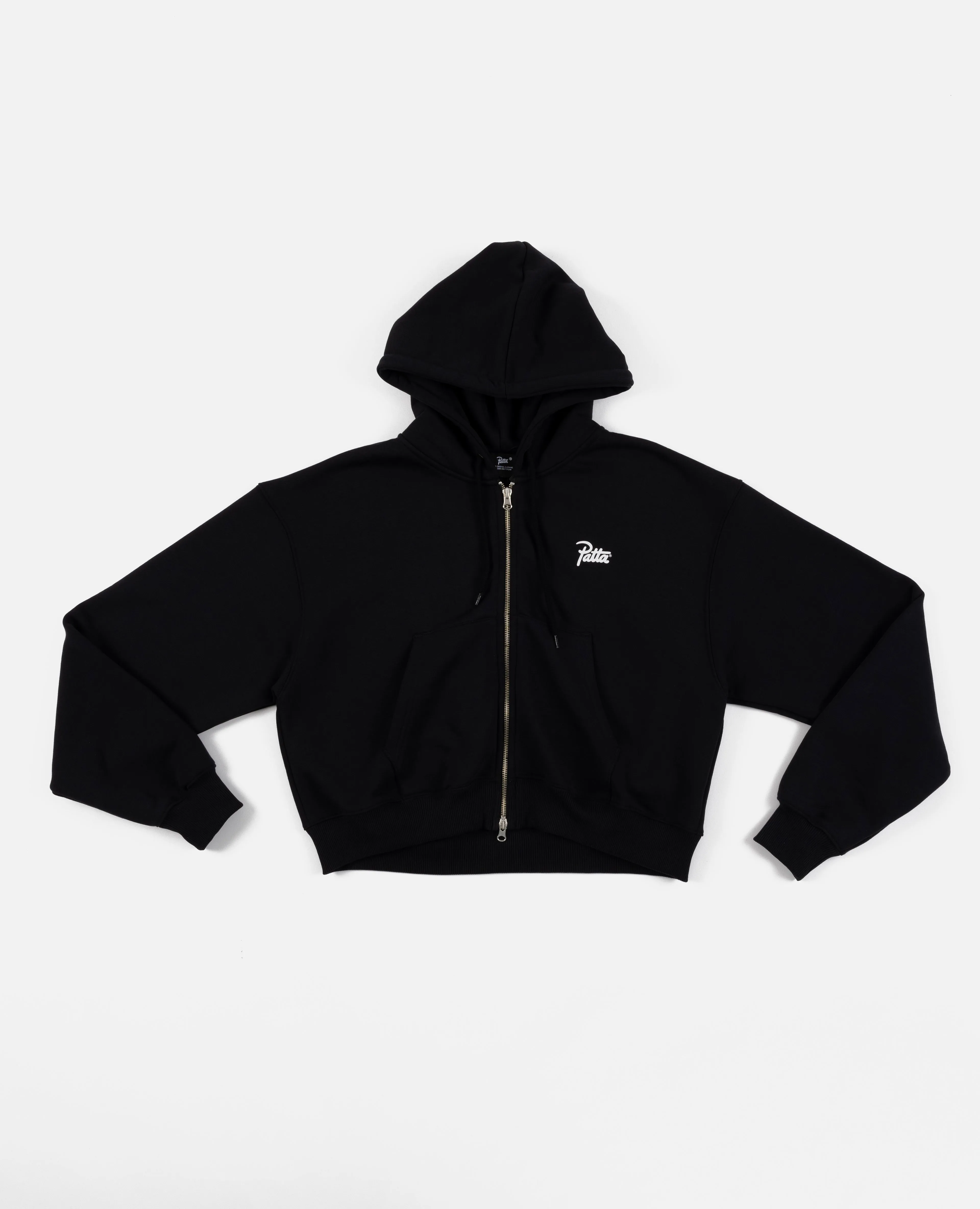 Patta Femme Basic Cropped Zip Hooded Sweater (Black) sold by Patta