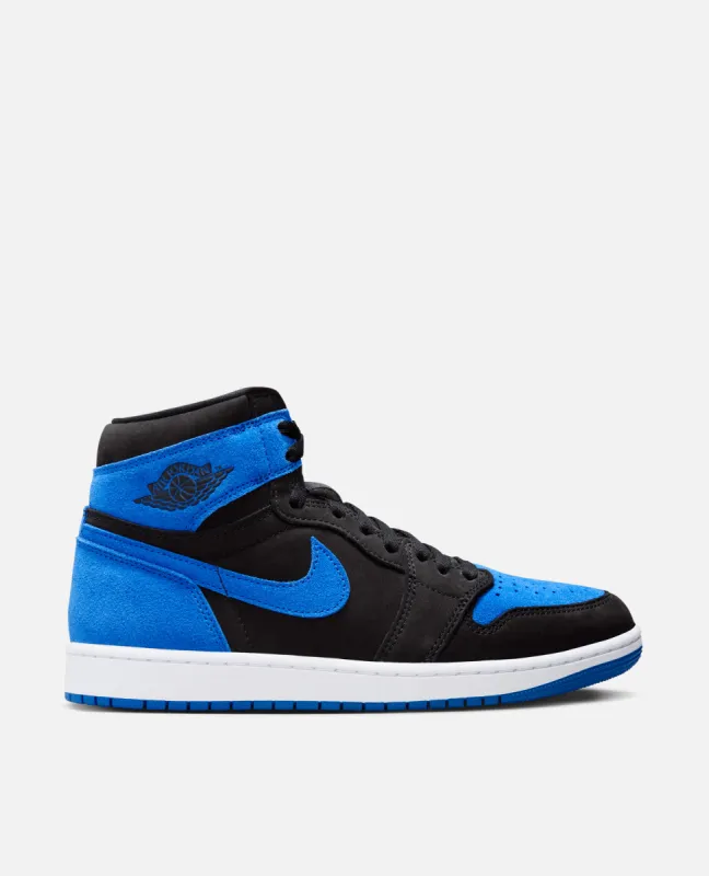 Air Jordan 1 Retro High OG (Black/Royal Blue-White-Royal Blue) sold by Patta