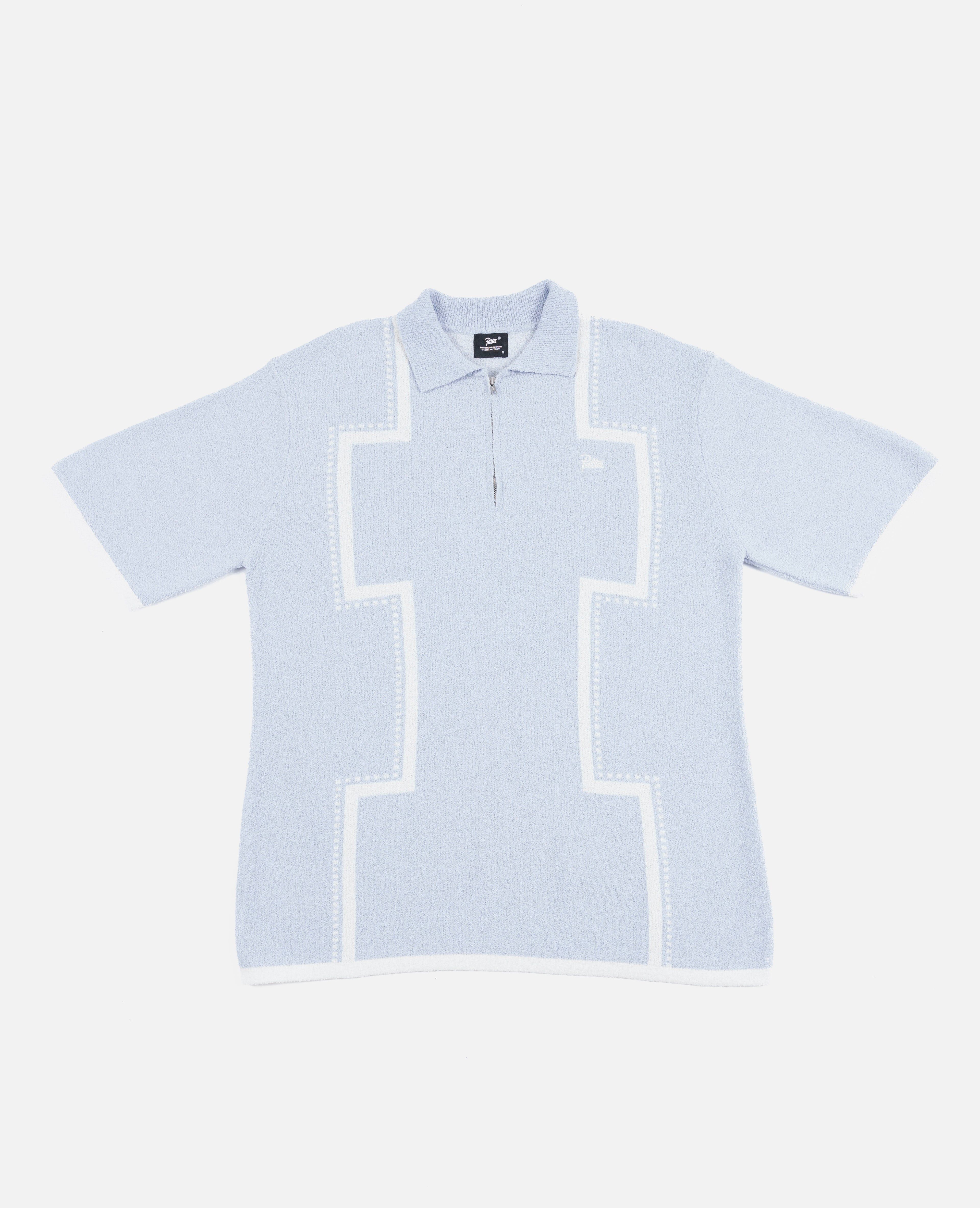 Patta Spritz Shortsleeve Polo (Aqua Spritz) sold by Patta