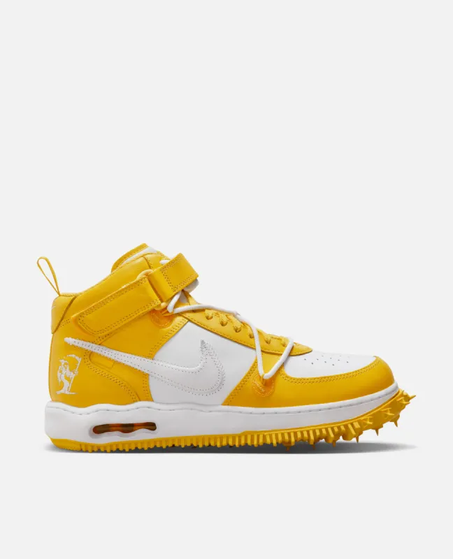 Off-White x Nike Air Force 1 Mid SP Leather (White/White-Varsity Maize) sold by Patta