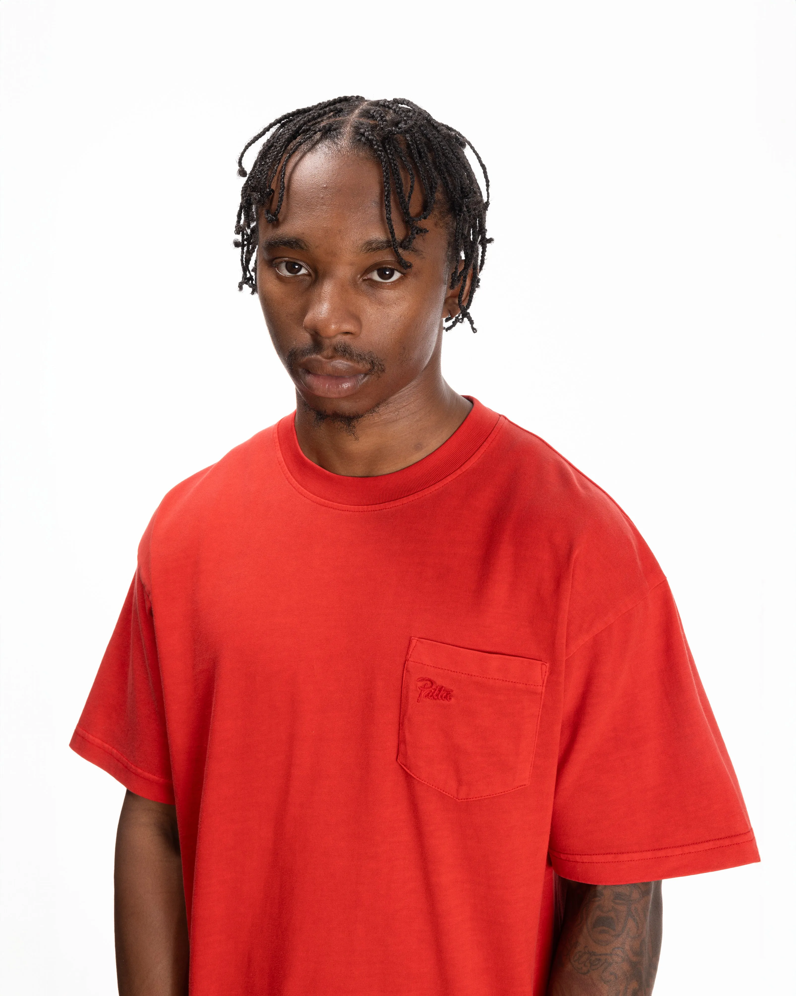 Patta Basic Washed Pocket T-Shirt (Haute Red) sold by Patta product image thumbnail 2