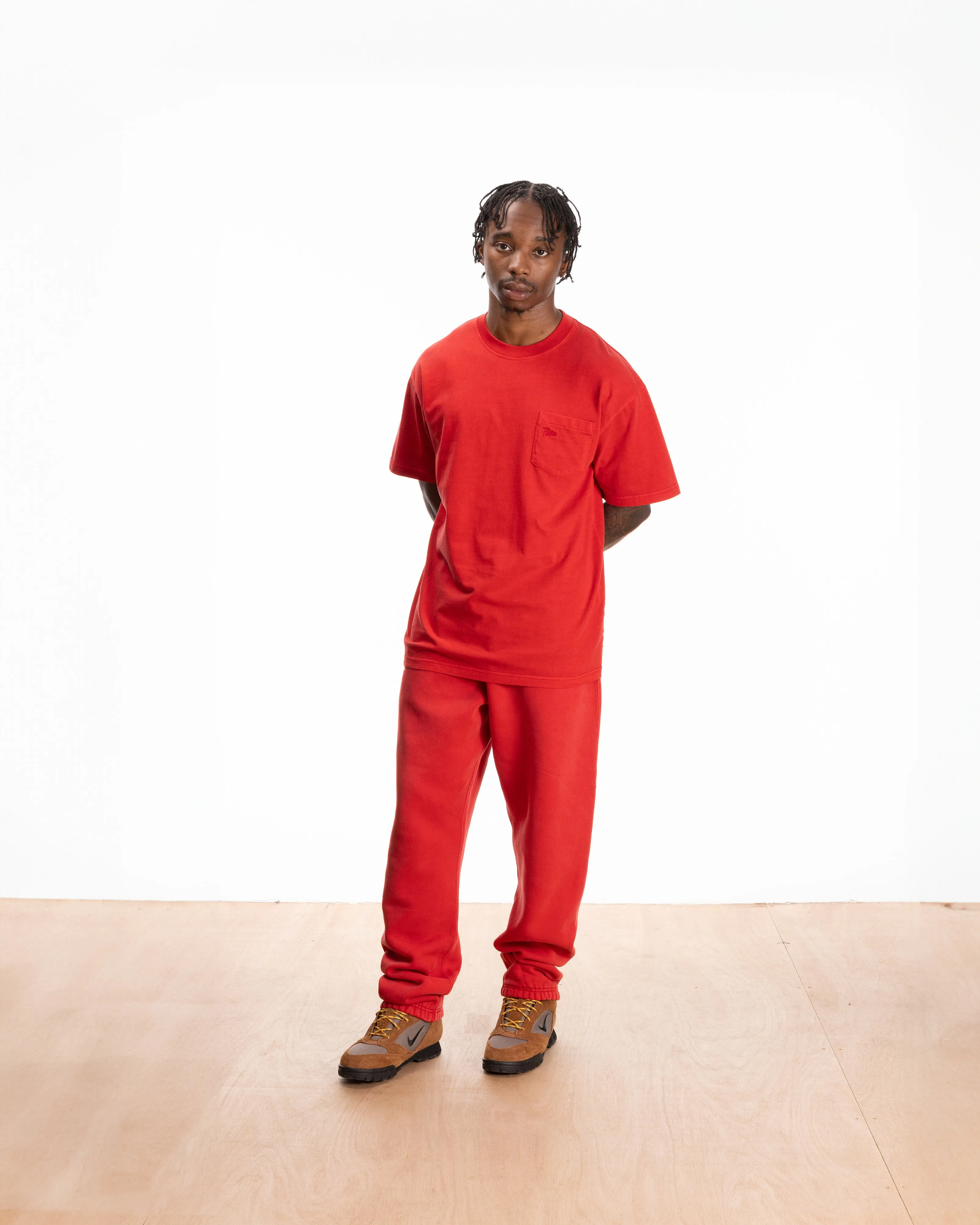 Patta Basic Washed Pocket T-Shirt (Haute Red) sold by Patta product image thumbnail 3