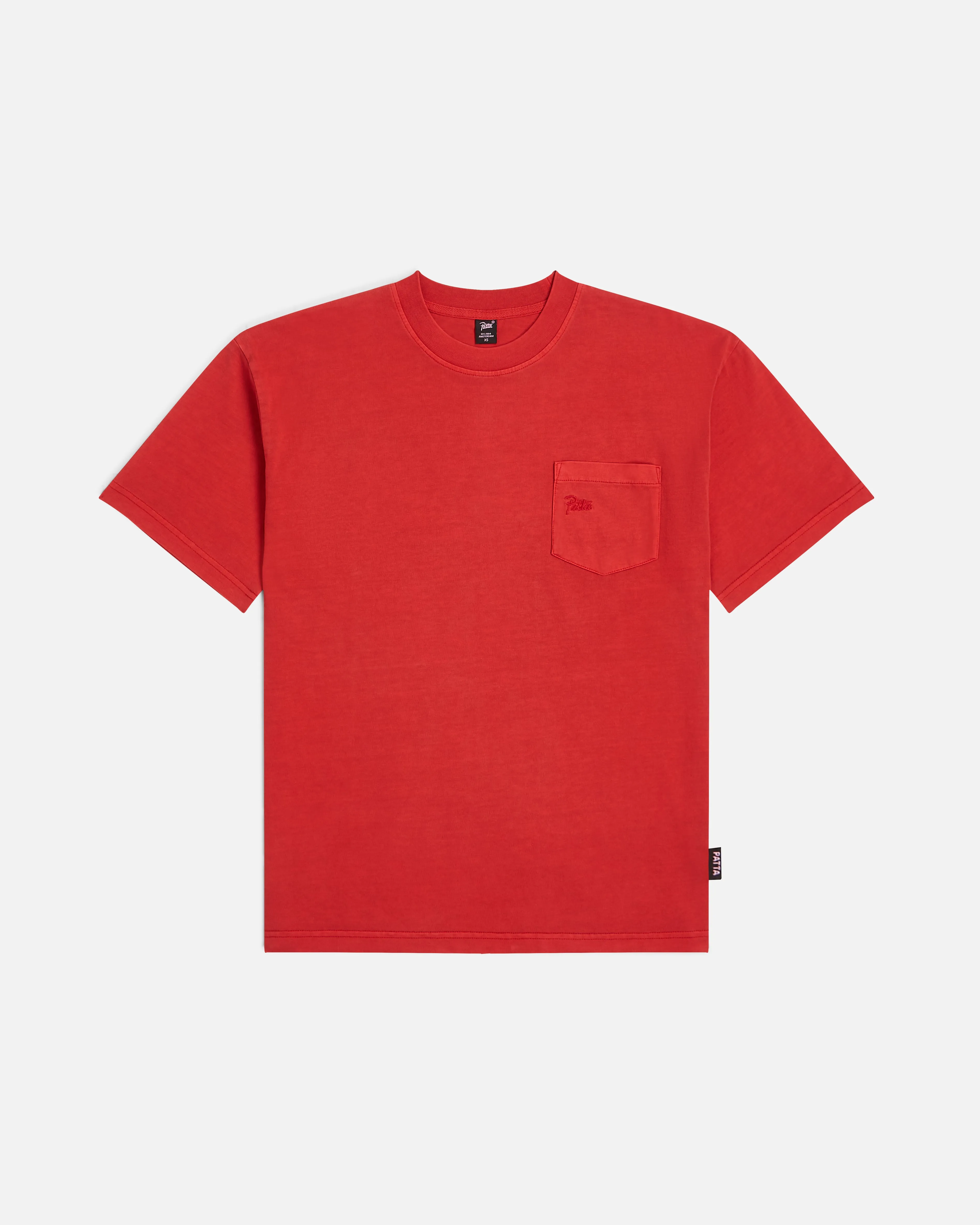 Patta Basic Washed Pocket T-Shirt (Haute Red) sold by Patta