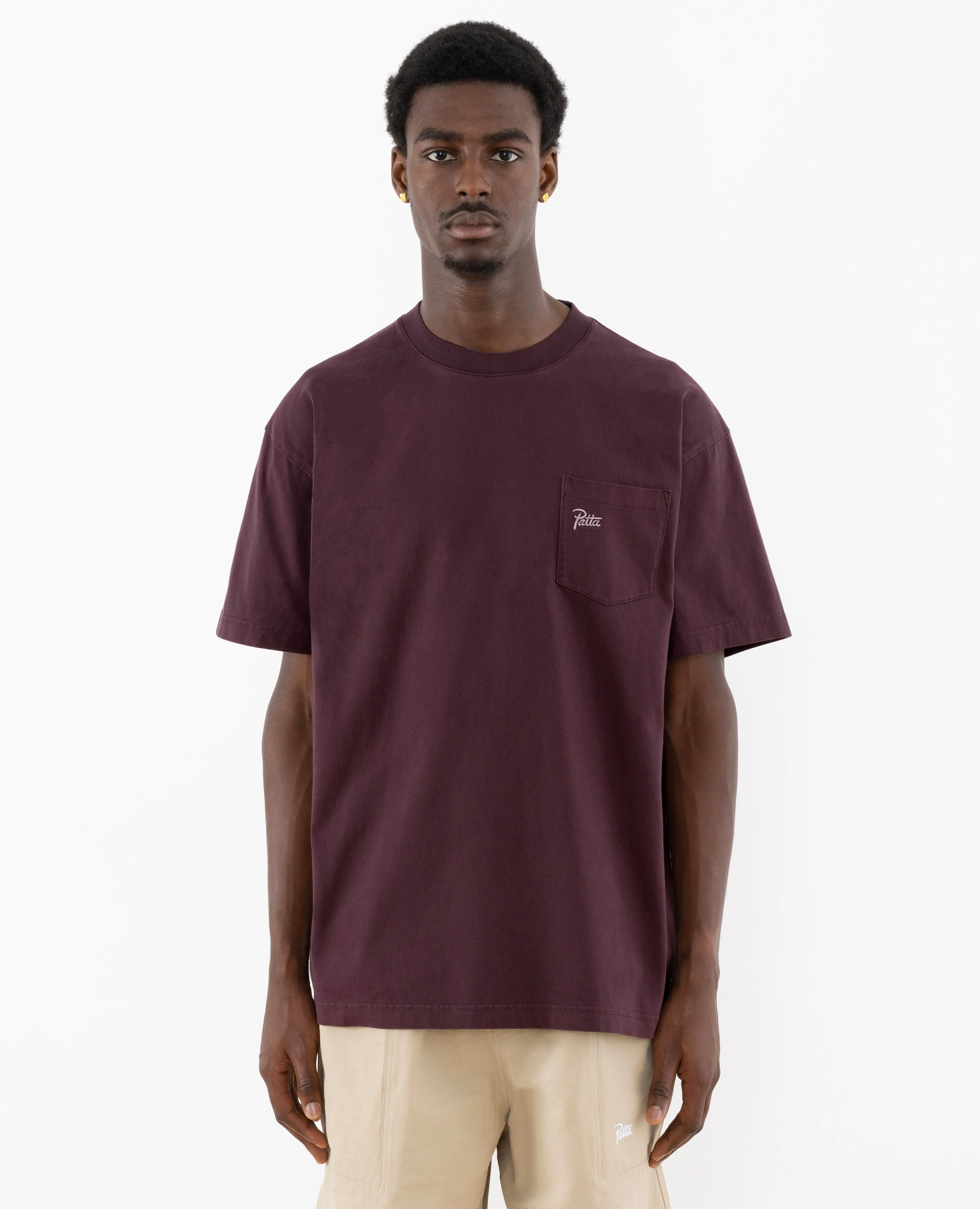Patta Basic Washed Pocket T-Shirt (Plum Perfect) sold by Patta product image thumbnail 2