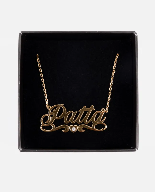 Patta Name Chain (Gold Plated) made by Patta