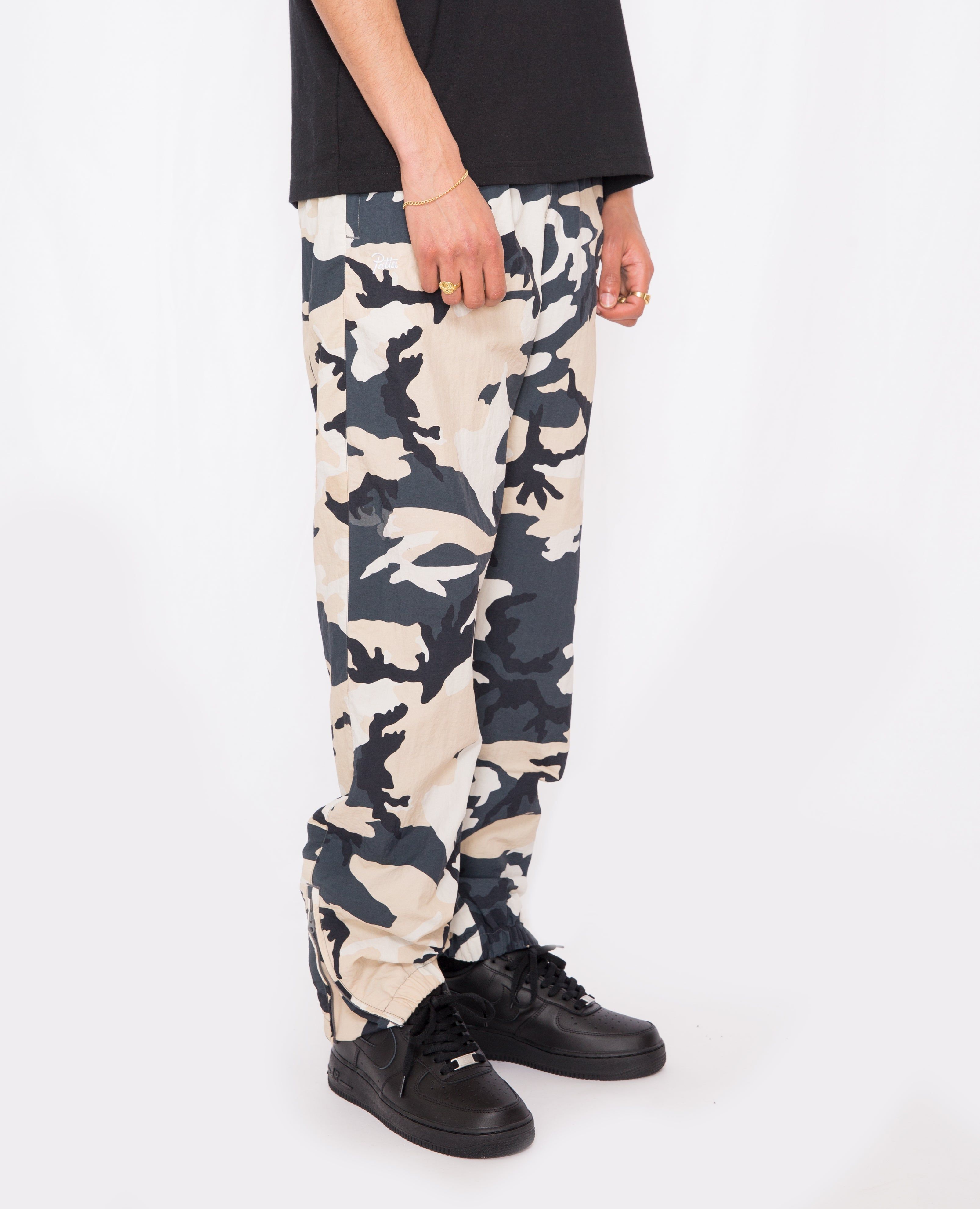 Patta Basic Relaxed Nylon Track Pants (Sand Woodland Camo) sold by Patta product image thumbnail 2
