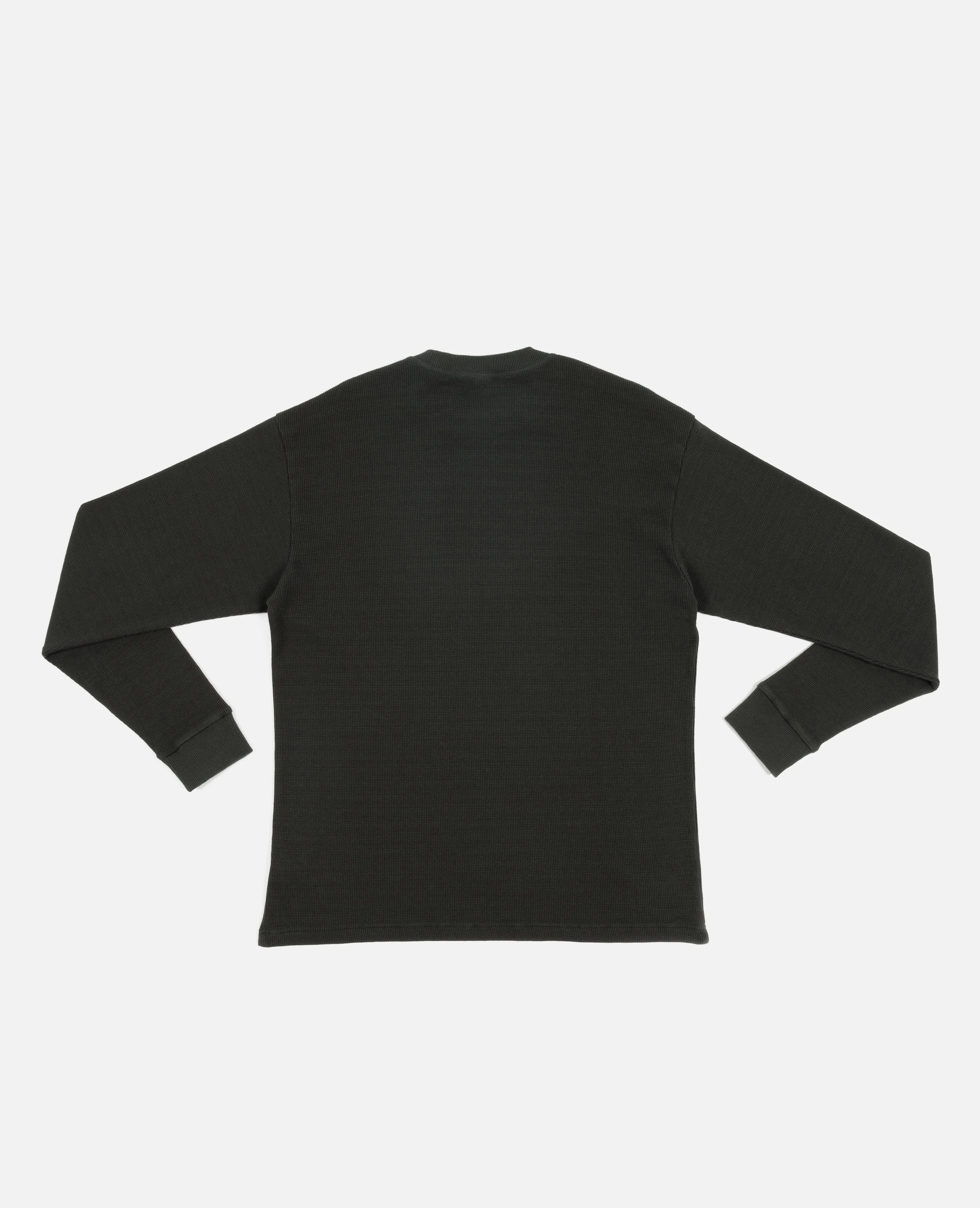 Patta Basic Waffle Longsleeve T-Shirt (Pirate Black) sold by Patta product image thumbnail 4