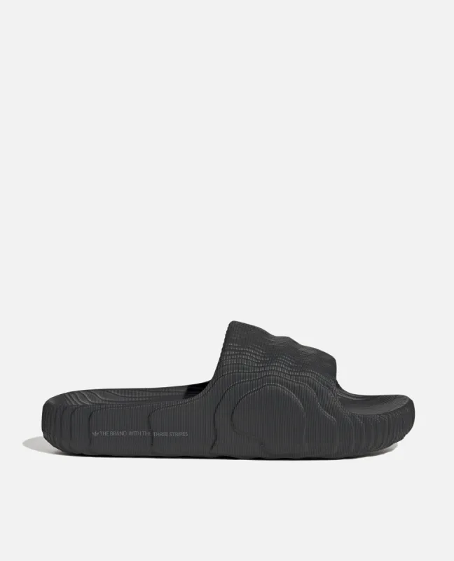 Adidas Adilette 22 (Carbon/Carbon/Carbon) sold by Patta