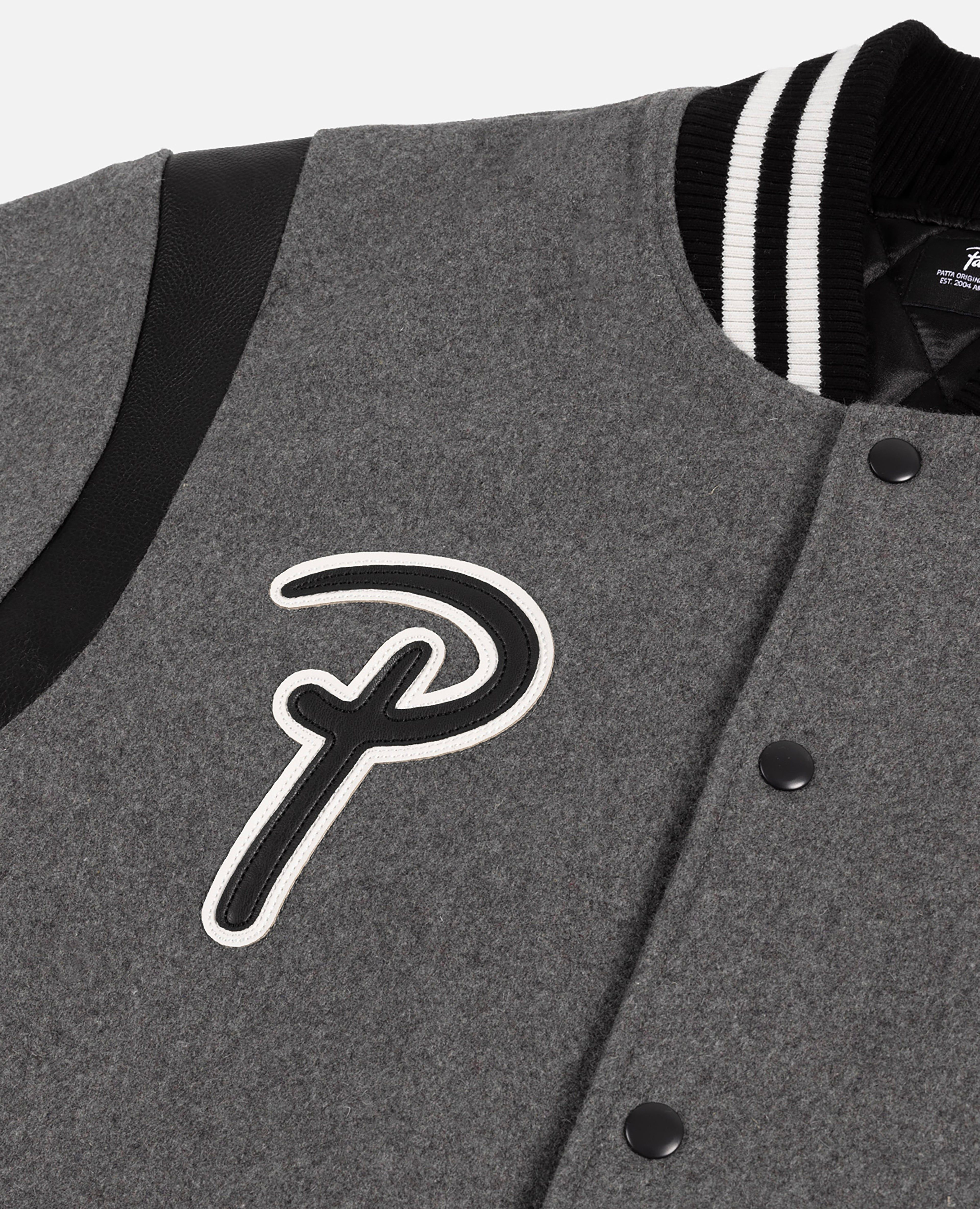 Patta Wool Sports Bomber Jacket (Melange Grey) sold by Patta product image thumbnail 4