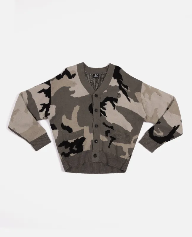 Patta Woodland Camo Knitted Cardigan (Multi/Woodland Camo) sold by Patta