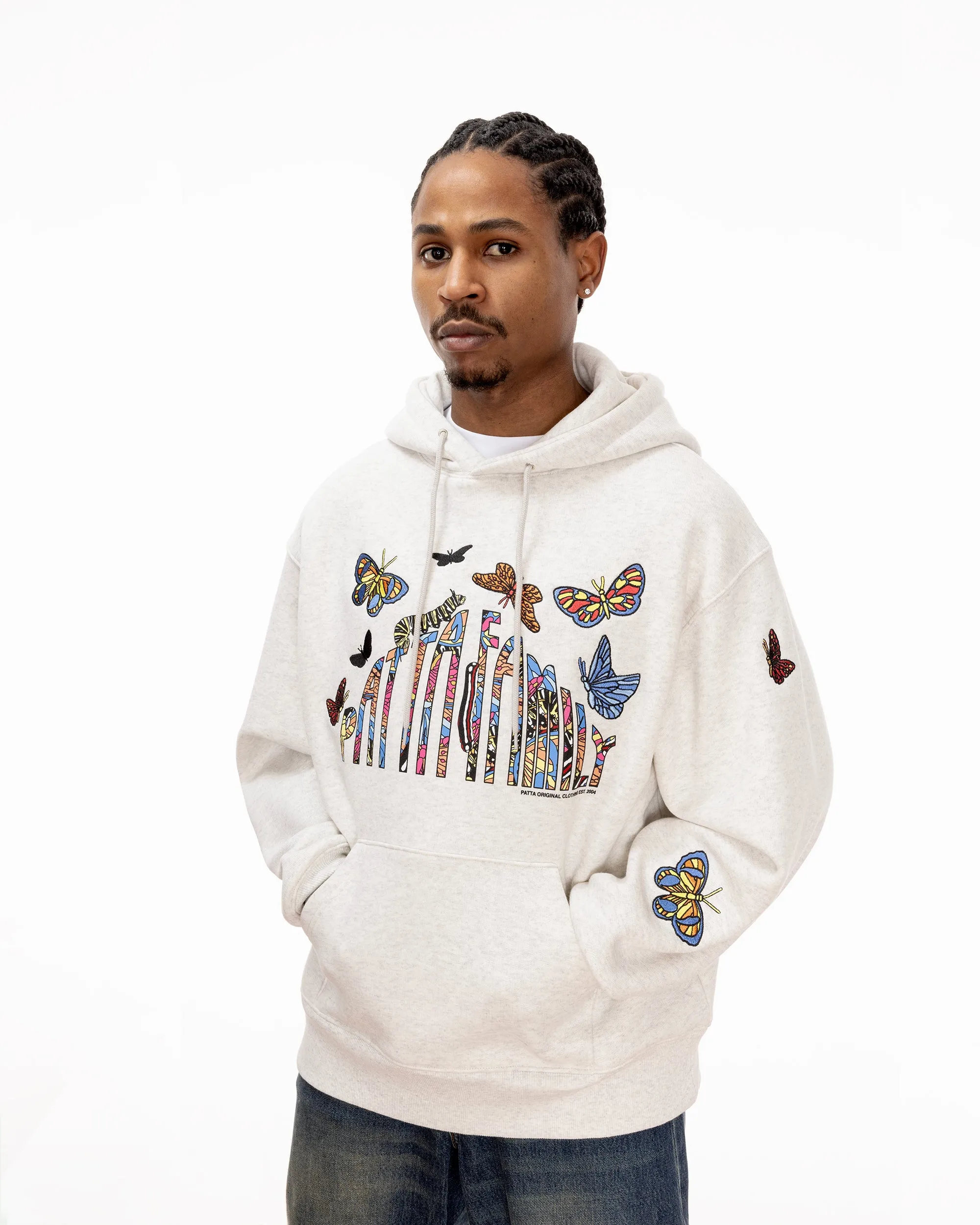 Patta Family Classic Hooded Sweater (Light Grey Melange) sold by Patta product image thumbnail 2
