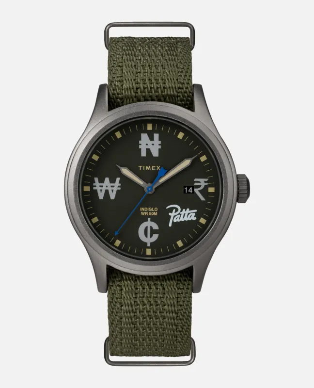 Timex x Patta Time is Money Watch (Army Green) made by Patta