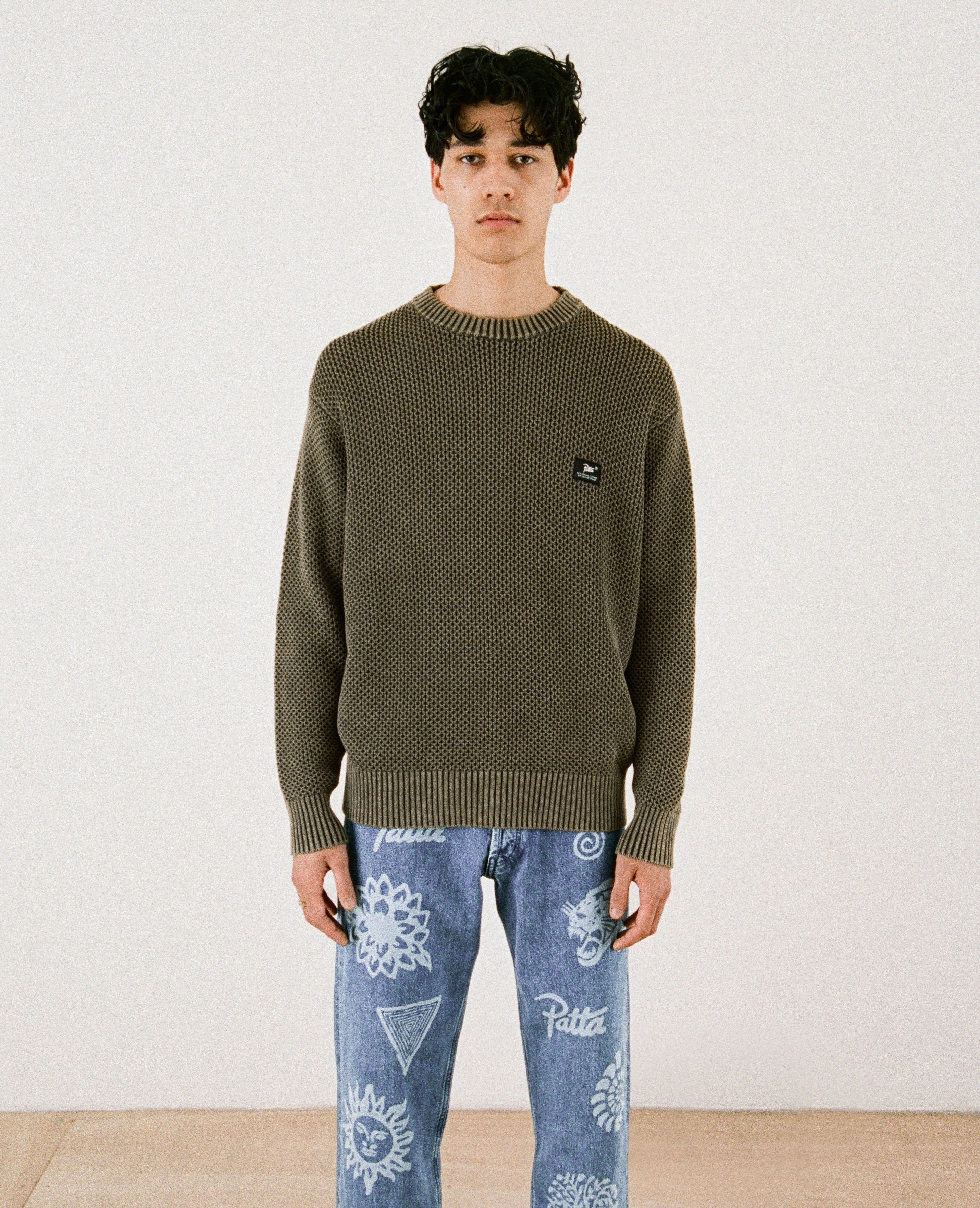 Patta Honeycomb Knitted Sweater (Deep Depths) sold by Patta product image thumbnail 2