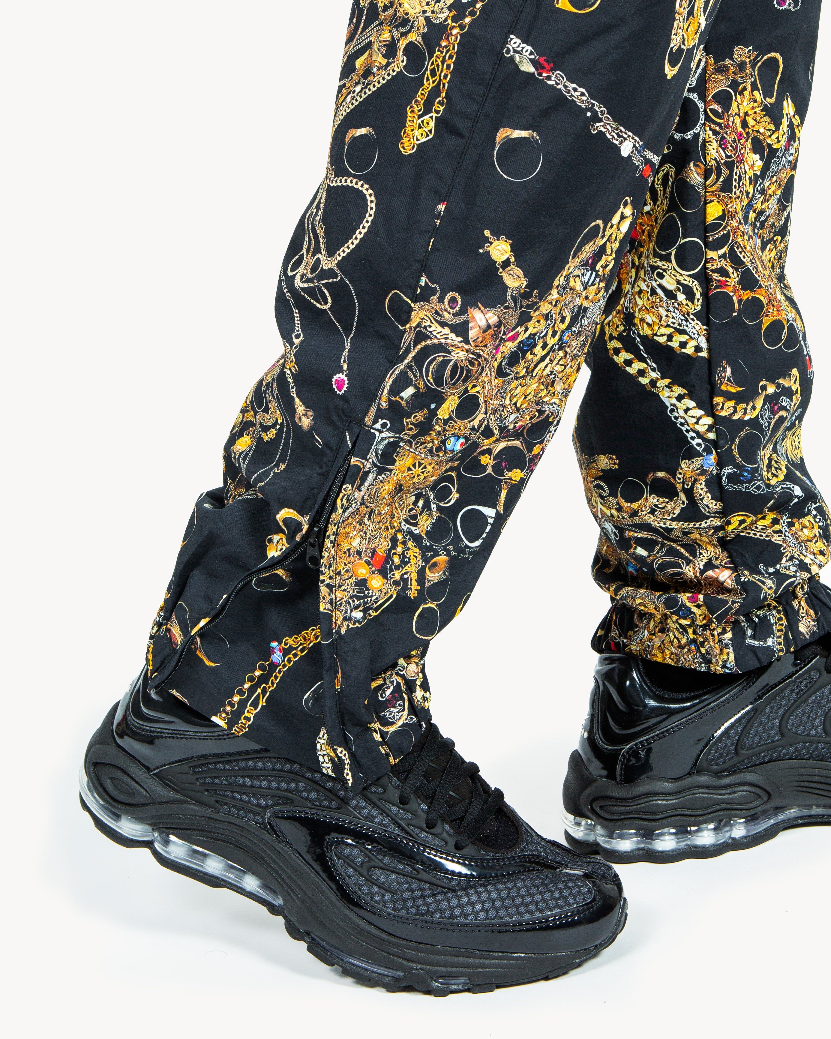 Patta Chains Track Pants (Black/Chains AOP) sold by Patta product image thumbnail 6