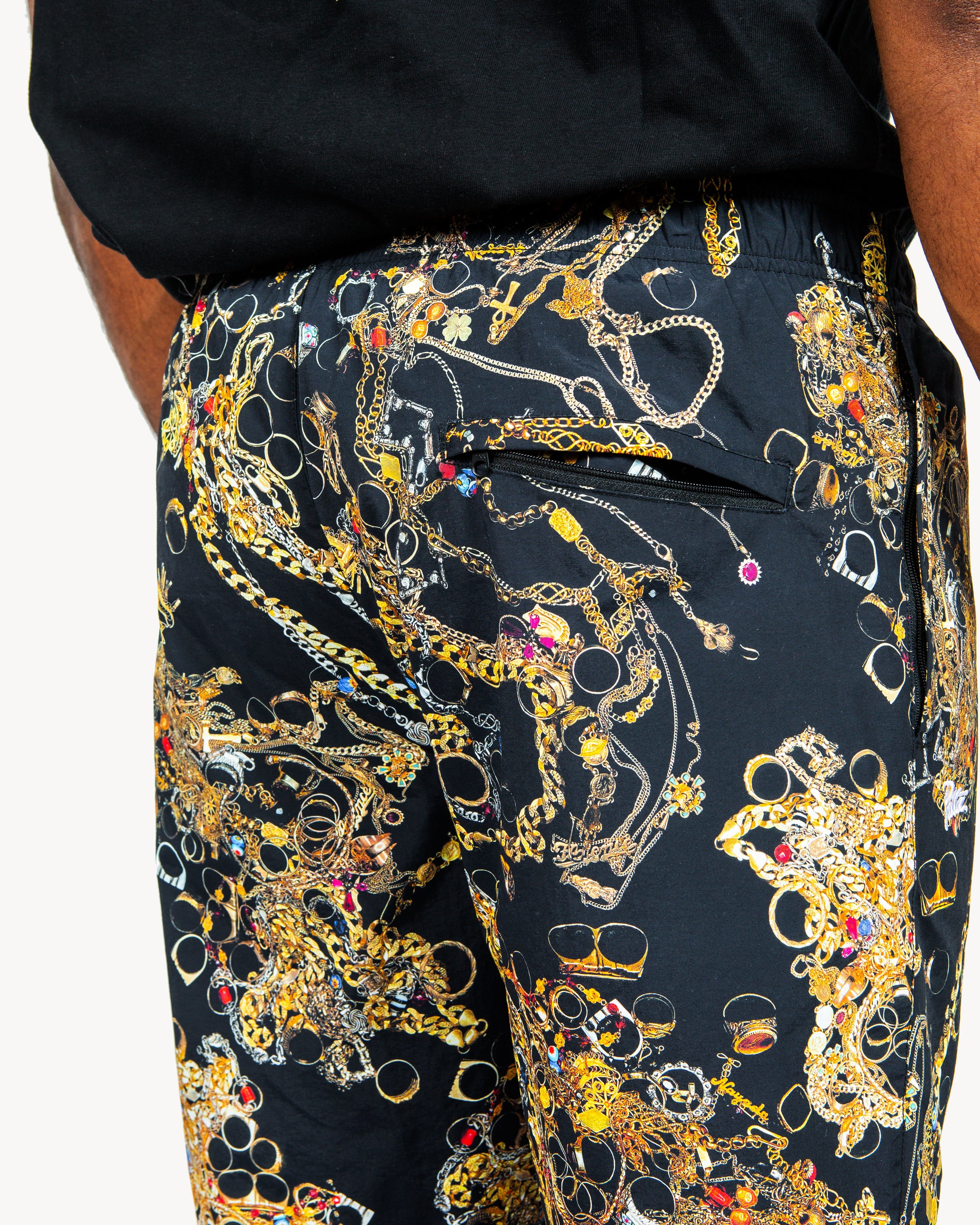 Patta Chains Track Pants (Black/Chains AOP) sold by Patta product image thumbnail 7
