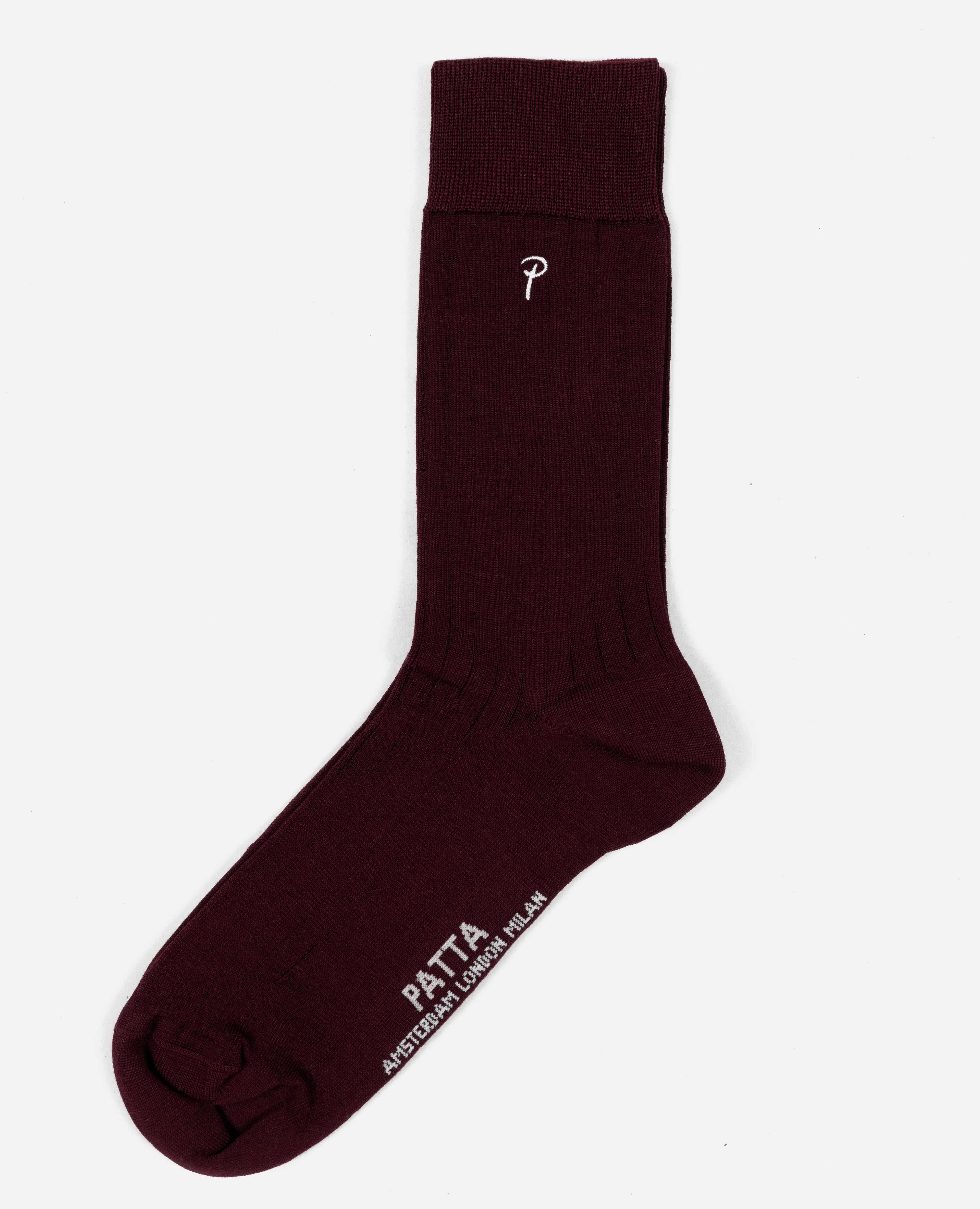 Patta Basic Dress Socks (Bordeaux) sold by Patta product image thumbnail 2