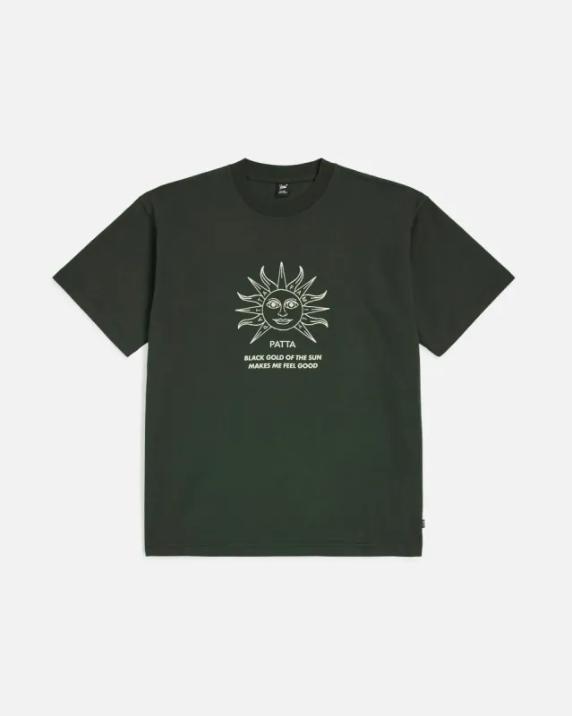 Patta Black Gold Sun T-Shirt (Pirate Black) sold by Patta