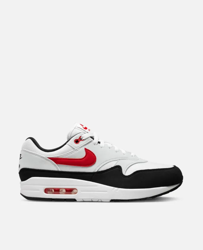 Nike Air Max 1 (White/University Red-Pure Platinum-Black) sold by Patta