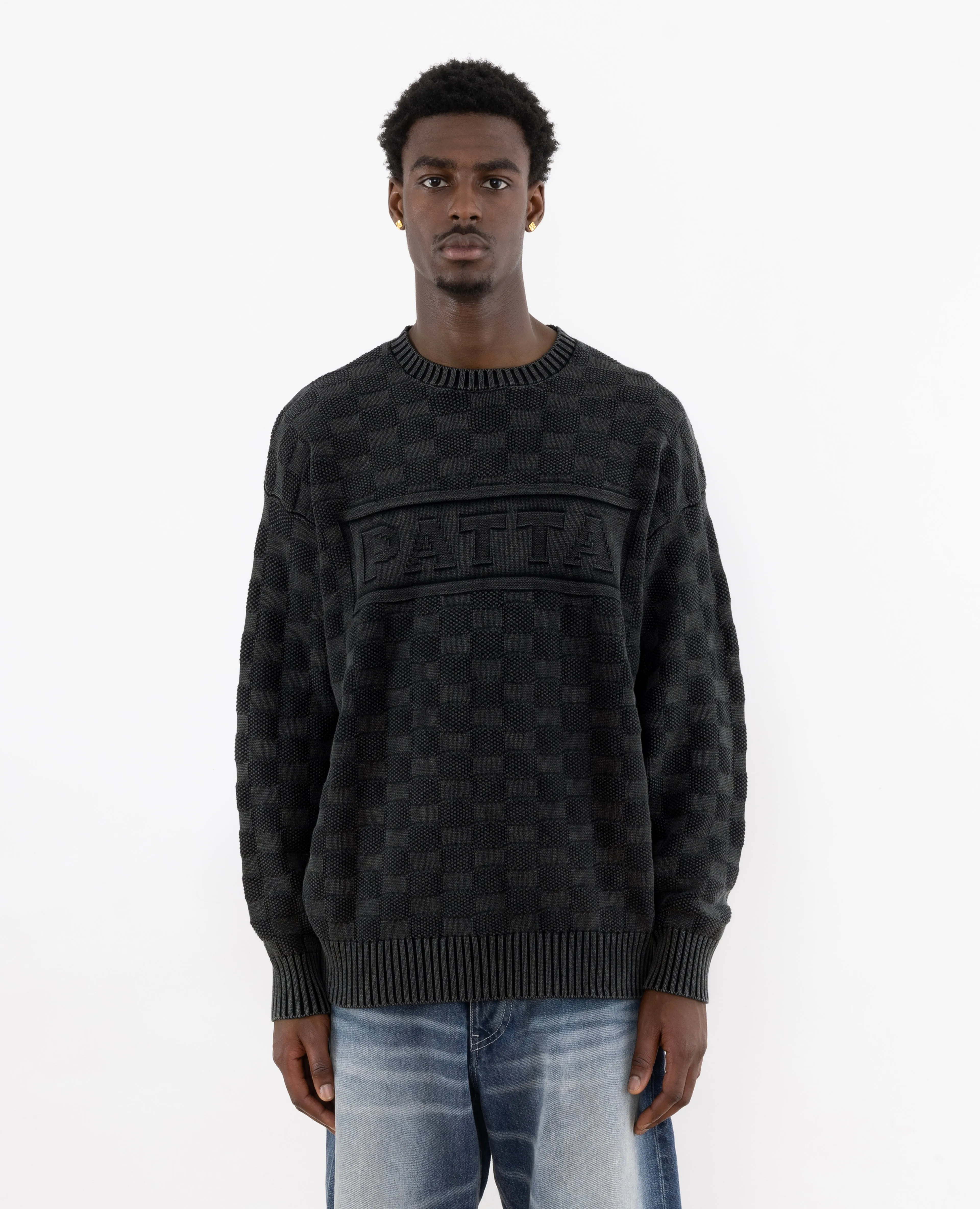Patta Purl Ribbed Knitted Sweater (Pirate Black) sold by Patta product image thumbnail 2
