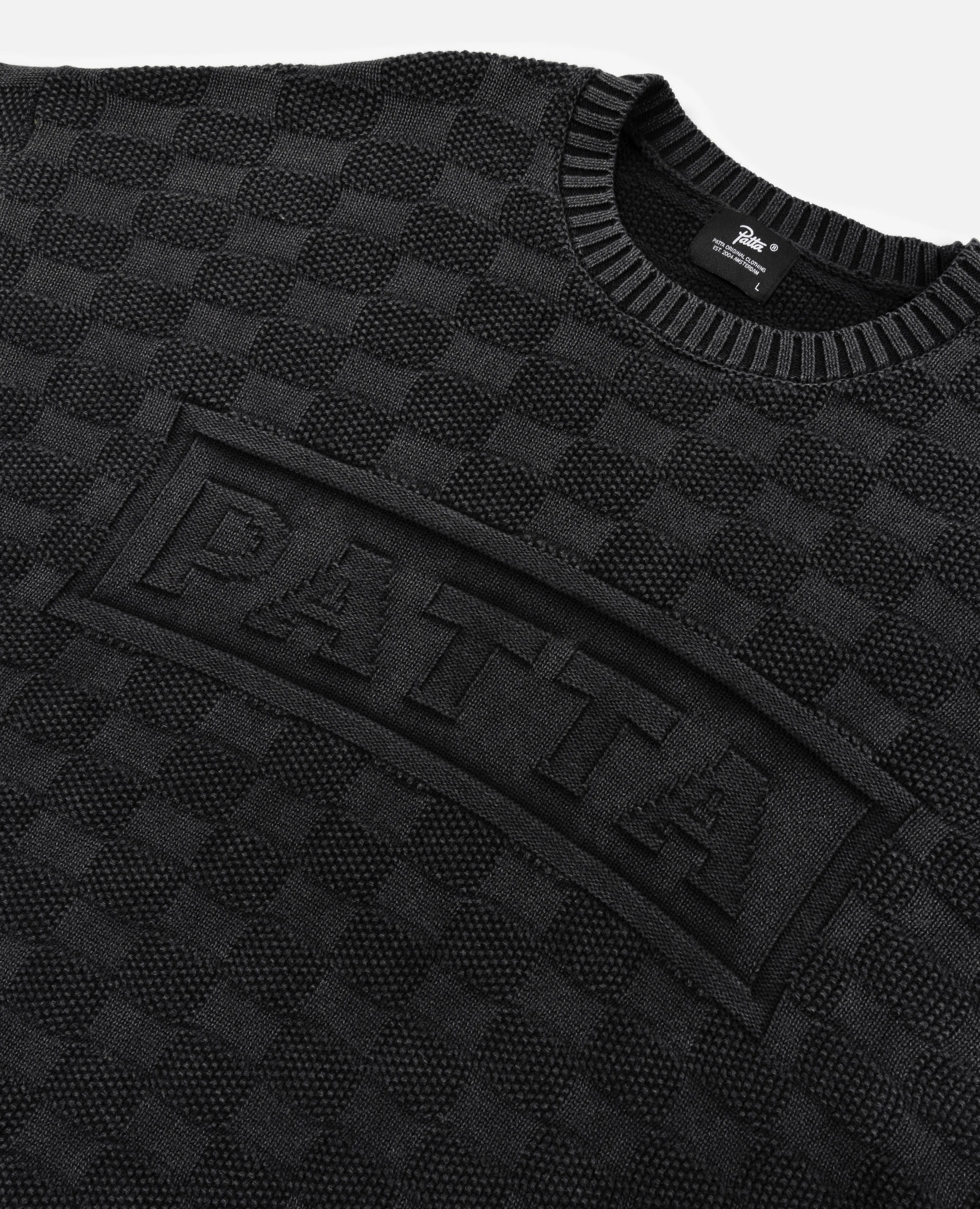 Patta Purl Ribbed Knitted Sweater (Pirate Black) sold by Patta product image thumbnail 4