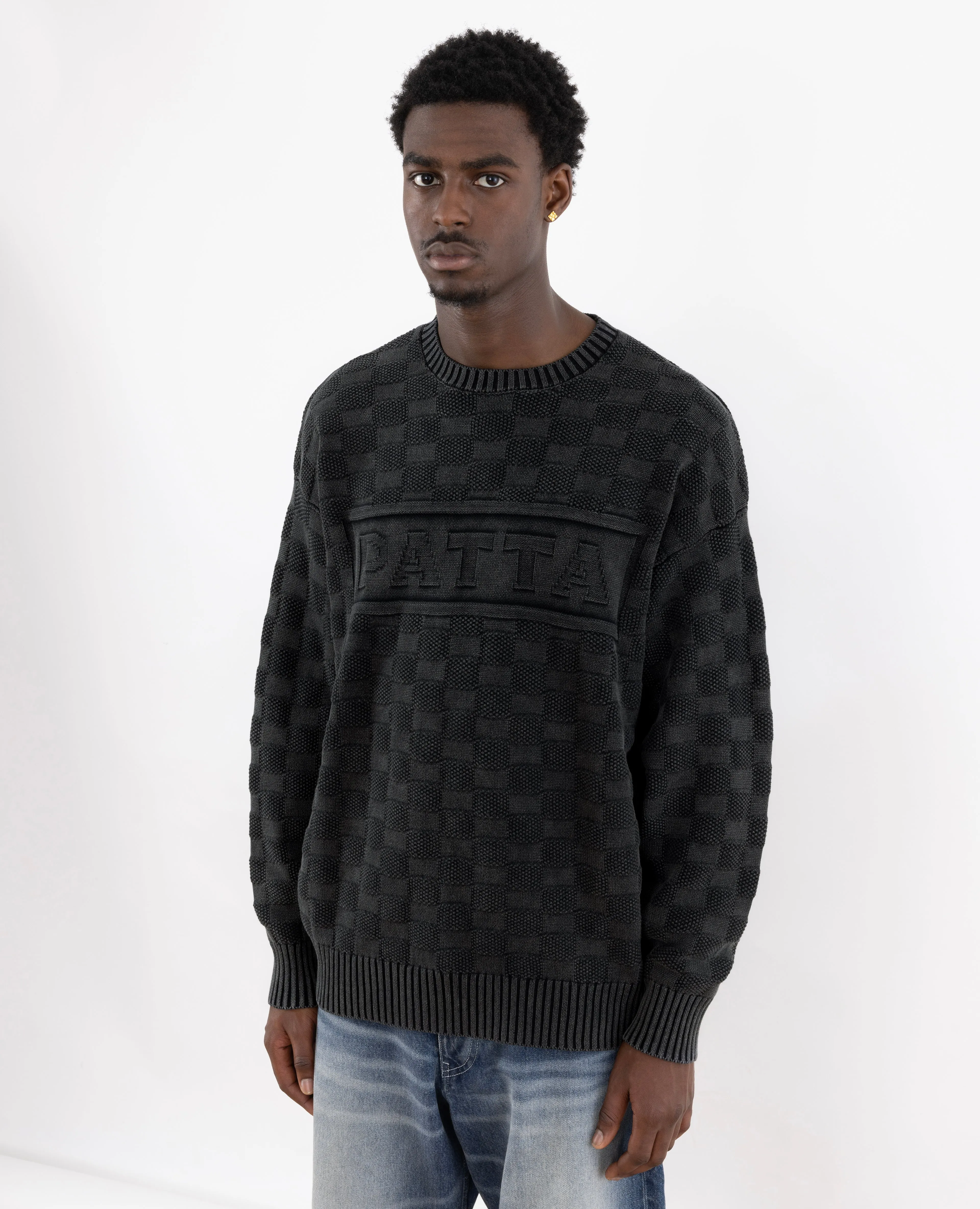 Patta Purl Ribbed Knitted Sweater (Pirate Black) sold by Patta product image thumbnail 3