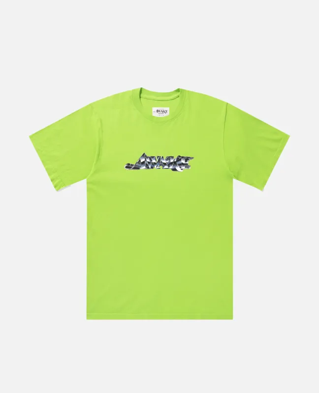 Awake Chrome Logo Tee (Lime) sold by Patta