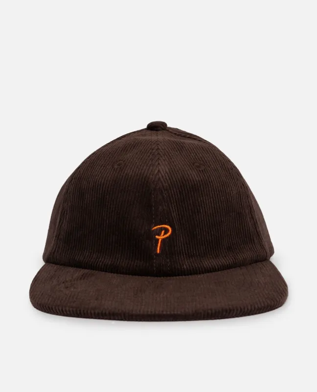 Patta Script P Corduroy Sports Cap (Chestnut) sold by Patta