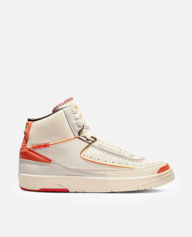 Air Jordan 2 Retro Sp (Sail/Citron Pulse-Orange-Cinnamon) sold by Patta