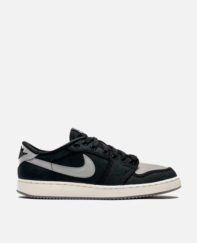 Air Jordan 1 KO Low “Shadow” (Black/Sail-Medium Grey) sold by Patta