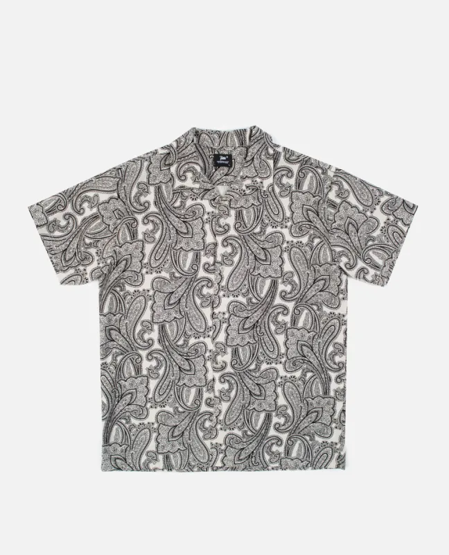 Patta Silver Paisley Shortsleeve Shirt (Silver Birch) sold by Patta