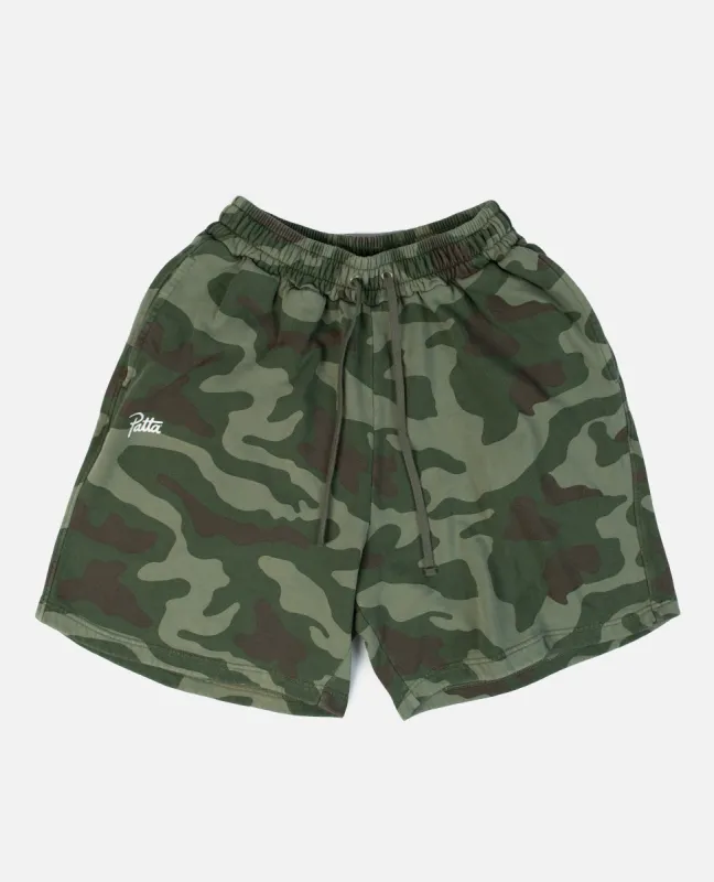 Patta Basic Summer Washed Jogging Shorts (Camo AOP) made by Patta
