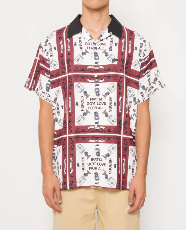 Patta Got Love Shortsleeve Shirt (White/Madder Brown) sold by Patta