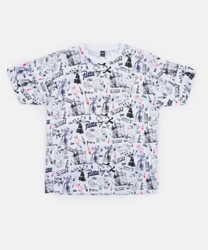 Patta Father & Son T-Shirt (White/Multi) made by Patta