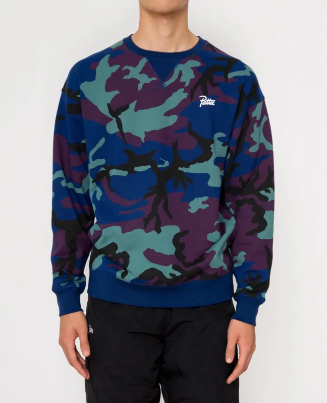 Patta Basic Crewneck Sweater (Midnight Camo) sold by Patta