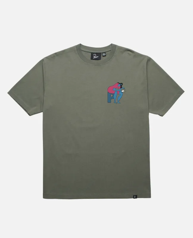 byParra Insecure days T-Shirt (Greyish Green) sold by Patta