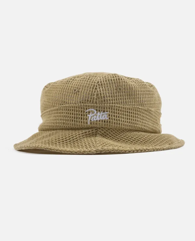 Patta Mesh Bucket Hat (Pale Khaki) sold by Patta