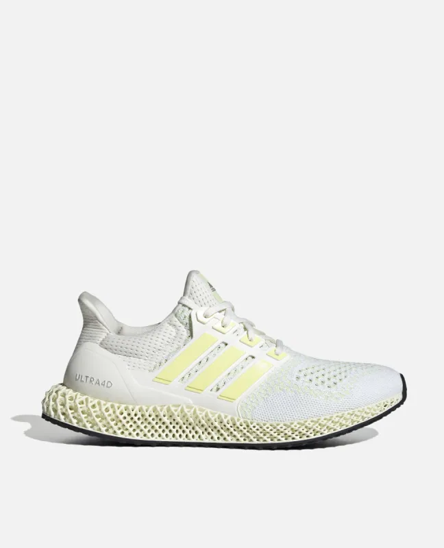Adidas Ultra4D (Core White/Almost Lime/Silver Metallic) made by Patta
