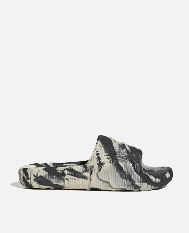 Adidas Adilette 22 (Carbon/Aluminum/Aluminum) sold by Patta