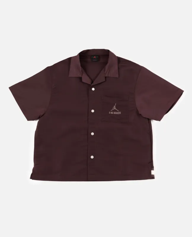 Jordan x A Ma Maniére Shooting Shirt (Mahogany) sold by Patta