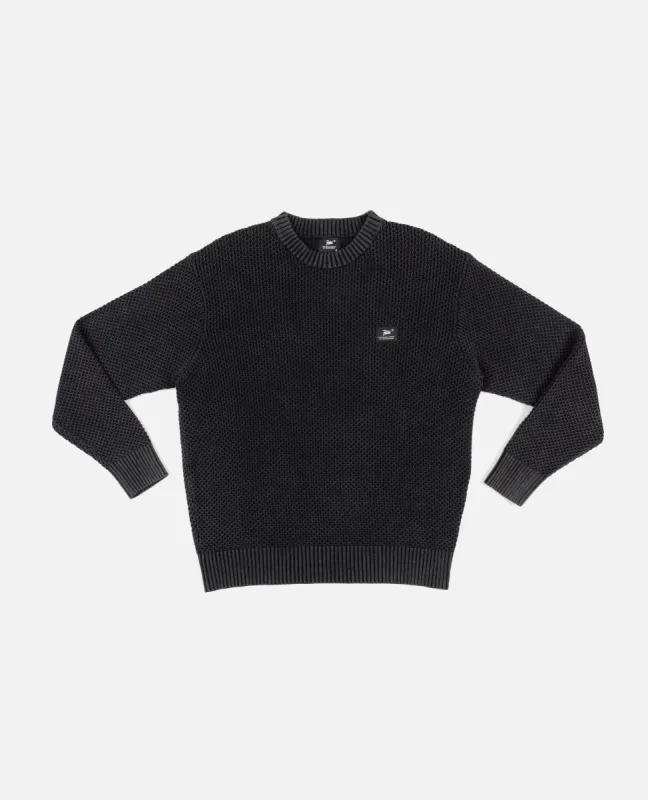 Patta Honeycomb Knitted Sweater (Washed Black) sold by Patta