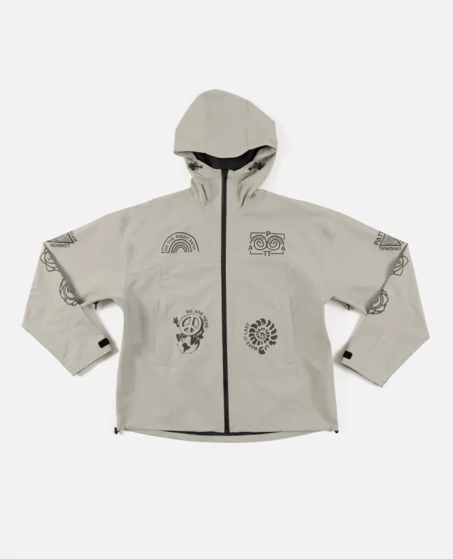 Patta Waterproof Reflective Shell Jacket (Flint Gray) made by Patta