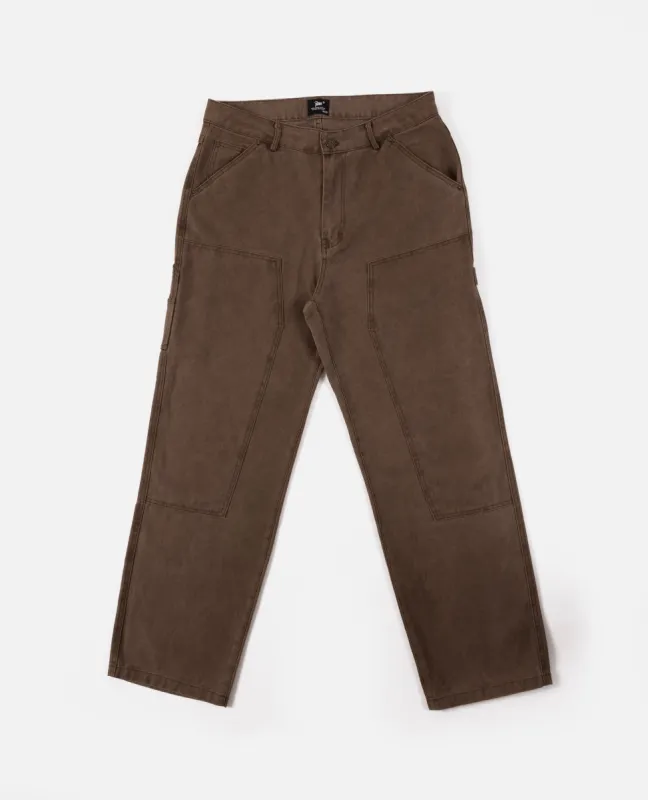 Patta Canvas Painter Pants (Washed Brown) sold by Patta