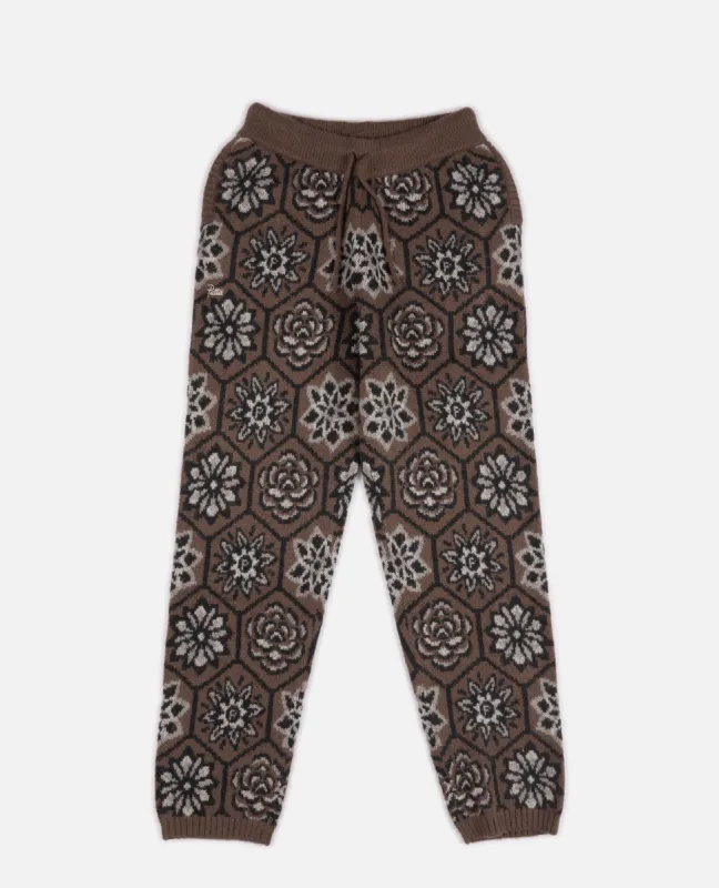 Patta Wall Flower Knitted Pants (Chesnut/Dark Gull Gray) sold by Patta