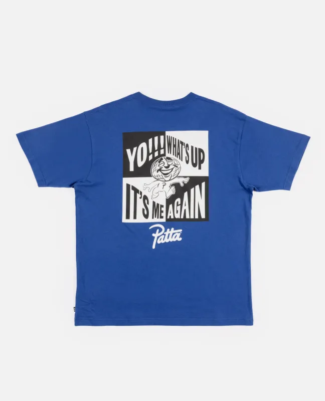 Patta Yo What'S Up T-Shirt (Monaco Blue) made by Patta
